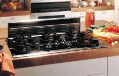 Built-In Cooktops: 36" and 30" Gas These models include Sealed burners (except JGP320EV) Electronic pilotless ignition Note: bold = feature