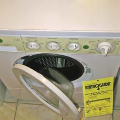 A front-loading (horizontal-axis) washing machine reduced hot water consumption from 40 to 24 gallons per load. on the number of loads and wash-water temperature.