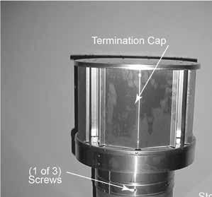 Install Vertical Termination Cap Attach the vertical termination cap by sliding the inner collar of the cap into the inner fl ue of the pipe section while placing the outer collar of the cap over the