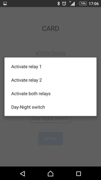 - action type after the ID pass - Relay activation
