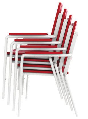 FUSION Ordering Instructions Seat/back slats are available in contrasting colours to the powder coated aluminum frame.