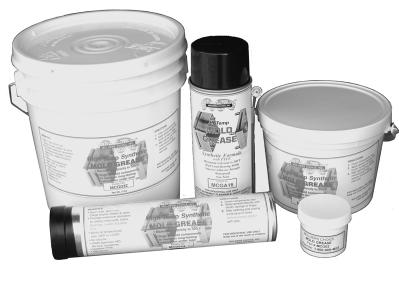 New Pricing Effective 10-6-17 MOLD GREASE MOLDERS CHOICE Hi-Temp Mold Grease featuring a synthetic, space-age formula expressly developed for injection mold cams, slides, bushings, and leader and