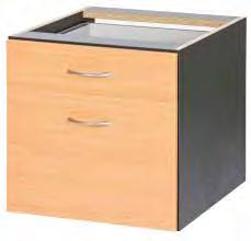 PEDESTAL 1x Single/1x File Drawers Melamine Pedestal available in Seal Grey,