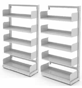 FORTRESS METAL SHELVING LIBRARY SHELVING SINGLE SIDED BOOKCASE + EXTENSION BAY DOUBLE SIDED BOOKCASE + EXTENSION BAY FORTRESS SINGLE SIDED BOOKCASE