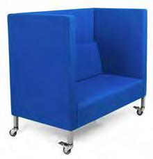 QUIET SPACES SOFT FURNISHINGS MUTE LOUNGE TANDERRA LOUNGE SOUND POD MUTE LOUNGE 1500w x 750d x 1350h Back 3 Seater Also Available Fully Upholstered
