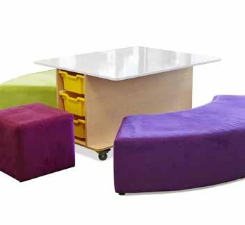 PLAY & STORE COLLABORATIVE FURNITURE PLAY & STORE PLAY & STORE 1200w x 1000d x 570h o/a 1600w x 1000d x 570h o/a other tray configurations available Mobile Gratnells Unit in 18mm