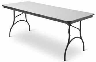 Lightweight folding table with High impact ABS polymer shell with ABS injection moulded corner