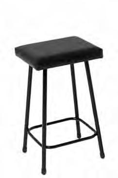 Ash Grey, Blue, Black, Powdercoat Steel Frame OPTIONS: Upholstered Seat (adds 40mm to height)