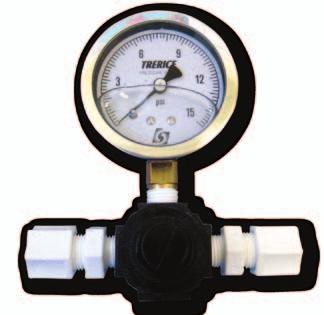 for automatic compensation when measuring free chlorine PRV, Pressure Gauge, Sample Control Valve & Meter Tube Provided