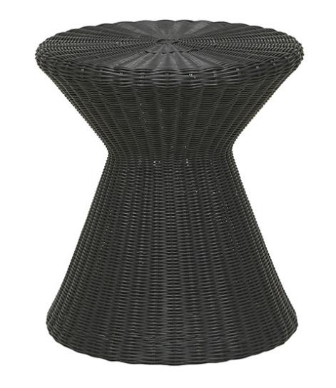 and foam fabric seat pad 2 Powder-coated black side table