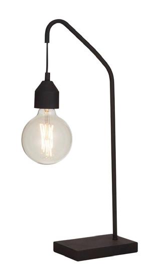 Size: 8x58cm INDUSTRIAL SIDE TABLE LAMP Grey concrete base with
