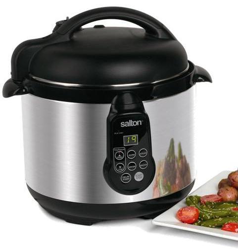 5-IN-1 ELECTRONIC PRESSURE COOKER 5 QT PC1048 Cooks low fat, healthy meals in a fraction of the time 5 function control: Pressure Cook cooks 70% faster than conventional cooking Warm reheats or keeps