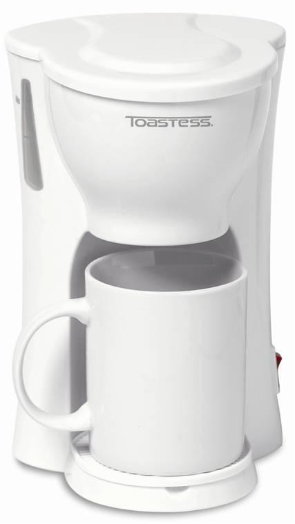 SPACE SAVING 1 CUP COFFEEMAKER TFC343 Perfect for coffee, tea, hot chocolate and more Brews directly into your favorite mug Includes
