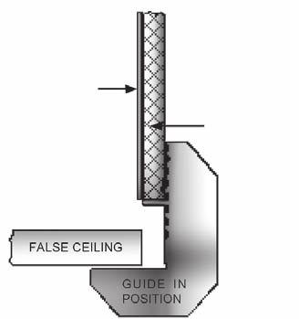 CASSETTE CASE Figure #3 INNER CASE INSULATION Fold bracket along perforations 4. Lift the Cassette onto the hanging rods.