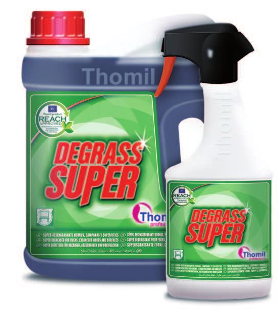 Degrass Super Super degreaser for ovens, extractor hoods and surfaces Powerful cleaner for ovens, extractor hoods, fryers, filters, surfaces and utensils with embedded greases.