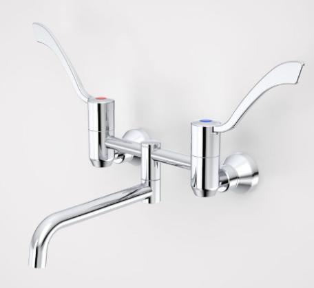 150mm Lever Handles - Sloping spout to reduce the risk of bacteria growth, G Series Underslung tapware is ideal for infection and hygiene