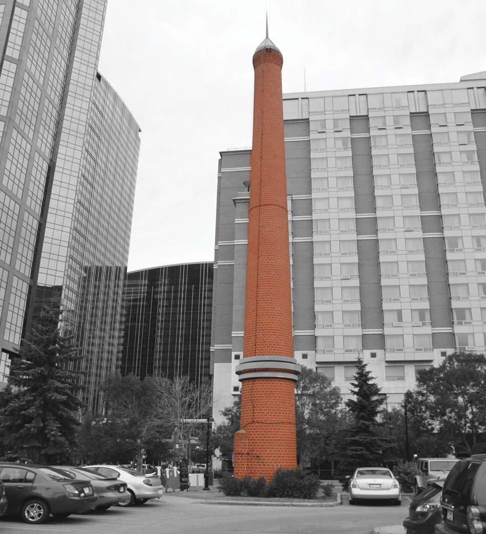 smokestack is north of its current location,