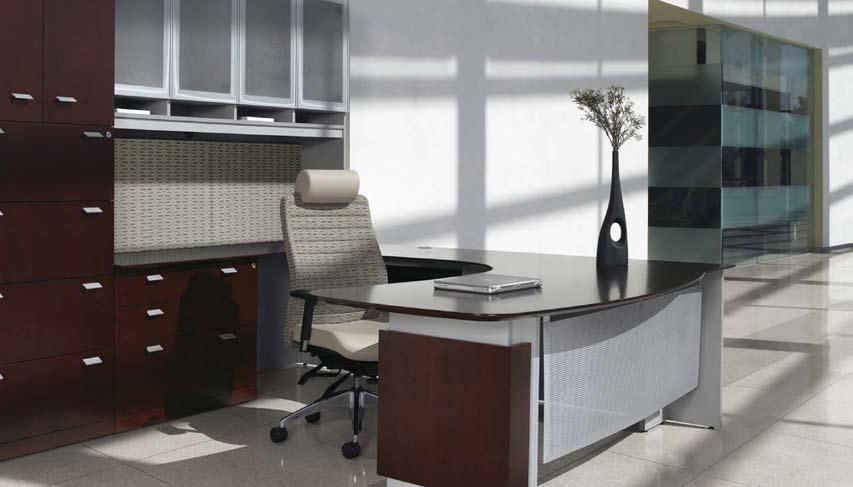 Private office Stunning private offices Blend work-surfaces, seating, storage, and technology into an exquisite