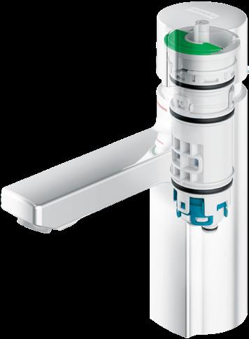 The innovative FRAMIC (Franke Modular Innovation Cartridge) ceramic selfclosing cartridge enables a stagnation-free, hydraulic control of water flow and thus contributes to ensuring perfect drinking