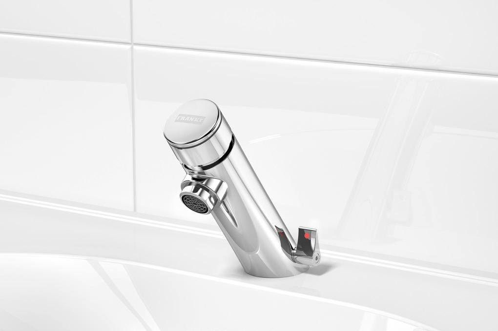 F3 FRANKE TAPS Design and innovation from Franke Water Systems High polished chromium-plated brass F3 touch-free electronic taps (F3E) The opto-electronically controlled taps are ideal for high usage
