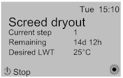 0 Hnd-over to the user 9.6. To progrm n underfloor heting screed dryout schedule Go to [A.7.]: > Instller settings > Commissioning > UFH screed dryout > Set dryout schedule.
