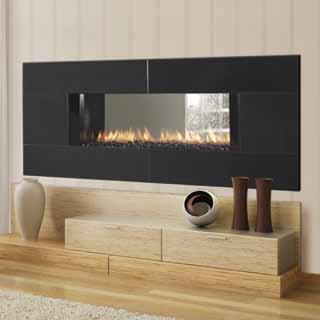 MODERN COLLECTION Always in style A truly customizable linear gas fireplace, the RED Series offers 63 custom variations with stone and glass media options.