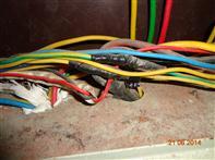 Electrical wiring and conduit is properly supported. Electrical wiring and conduit is not properly supported.