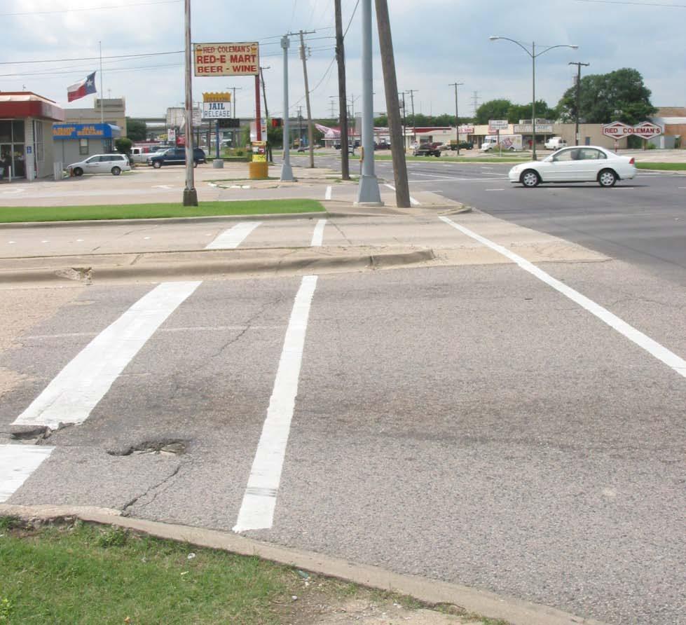 inconsistent pedestrian facilities Sign of existing