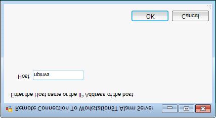 4. Enter the Host (either the name or IP Address) and click OK. 5.