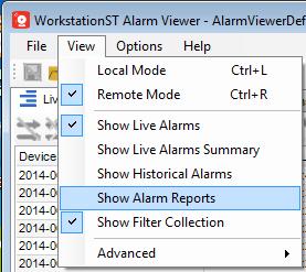 16 Alarm Reports Note Starting with ControlST V04.04, the WorkstationST Alarm Viewer includes an Alarm Reports feature.