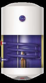 Combined storage water heaters with an integrated high performance serpentine heat exchanger and electric heating element.