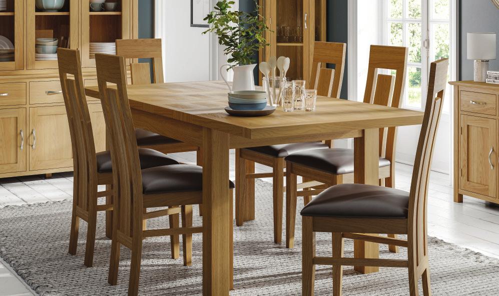 4 4 extending table with natural dining chairs