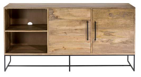 off. SR-1022-24 TIBURON MEDIA CABINET A deep grey stain on the solid mango wood enhances the Tiburon Media Cabinet s naturally occurring grains and knots.