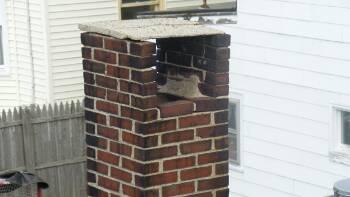 Foundation Chimney mortar shows sign of deterioration No