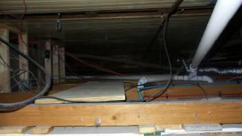 1. Comments Attic Materials: Attic access through - Hallway Inspection Method - Viewed from hatch Insulation