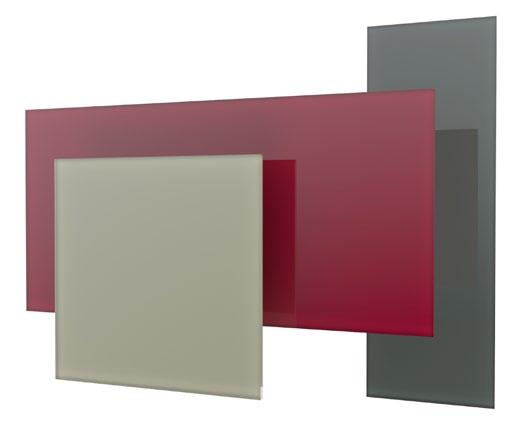 The front emitting surface is made of 4mm safety glass (6mm in the mirror effect panel), available in a range of finishes to compliment any interior.