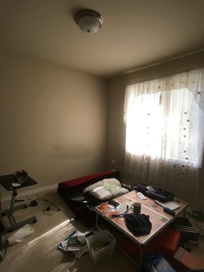 1. Location Location Southwest 1st Floor Bedroom 2. Bedroom Room Walls and ceilings appear in good condition overall. Flooring is carpet. Heat register present.