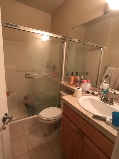 1. Location Materials: 1st Floor 1st Floor Bathroom 2. Room Ceiling and walls are in good condition overall. Accessible outlets operate. Light fixture operates. 3.