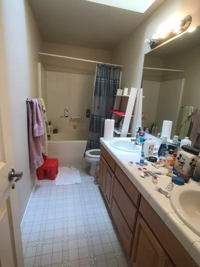 1. Location Materials: Upstairs Hall Bathroom1 2. Room Ceiling and walls are in good condition overall. Accessible outlets operate. Light fixture operates. 3.