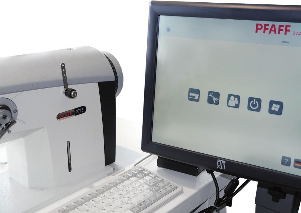 Touchscreen + Scanner + Camera + Programming Easy handling of programs through touch screen Installation of multiple docu-seams in one program possible Hand scanner is reading and comparing process