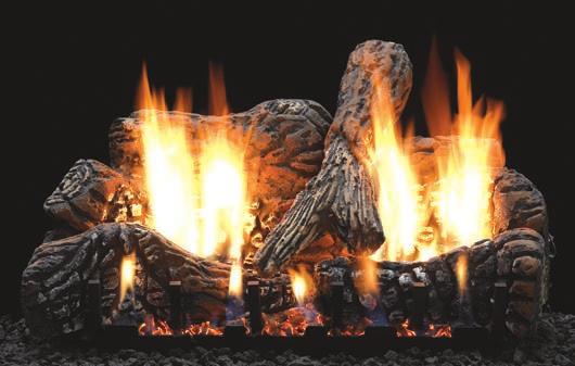 Gas Burners and Log Sets Beyond Real From the curve of each log to the height of the stack, your White Mountain Hearth Log Set complements the burner pattern for a lifelike fire.