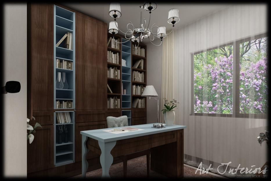 Residential Design Home office -In this second presentation, you will see a proposal for a residential interior.
