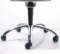 The height adjustment of the seat allows the chair to be adjusted specifically to your height.