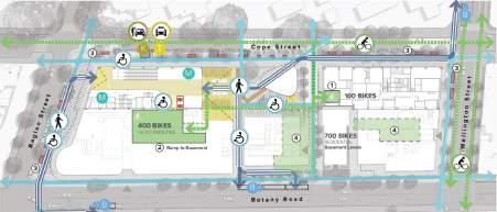 The proposed movement network for the Metro Quarter is illustrated on Figure 59 below.