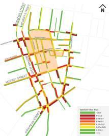Furthermore, analysis of the base Aimsun model developed for the Waterloo Precinct and surrounding area indicates that the road network currently experiences congestion during both morning and