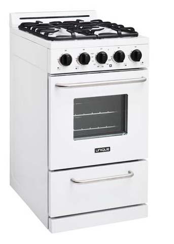 20 UNIQUE white black MODEL (shown) UGP-20G OF1 W OPERATION Set for propane (LPG) - A natural (NG) conversion kit is included DIMENSIONS: COOKING SURFACE HEIGHT oven: 14 x 20 x 21.