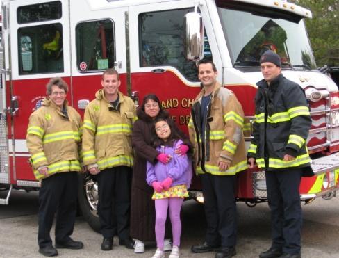 school in Engine 2622 and also won a pizza party for her class with our firefighters.