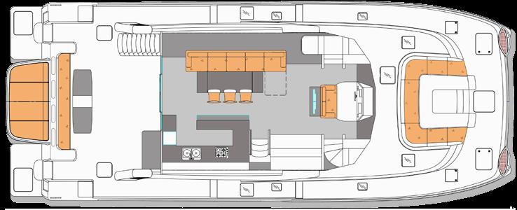 Galley, Saloon and Helm Cockpit Area: 35.