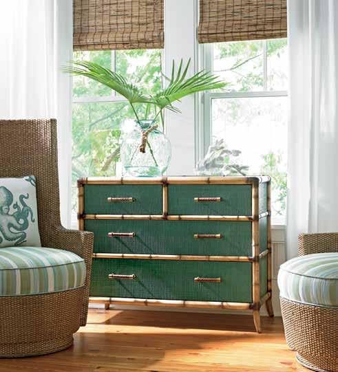 The refined Caribbean styling of Island Estate is infused with a rich blending of natural materials like woven Abaca and