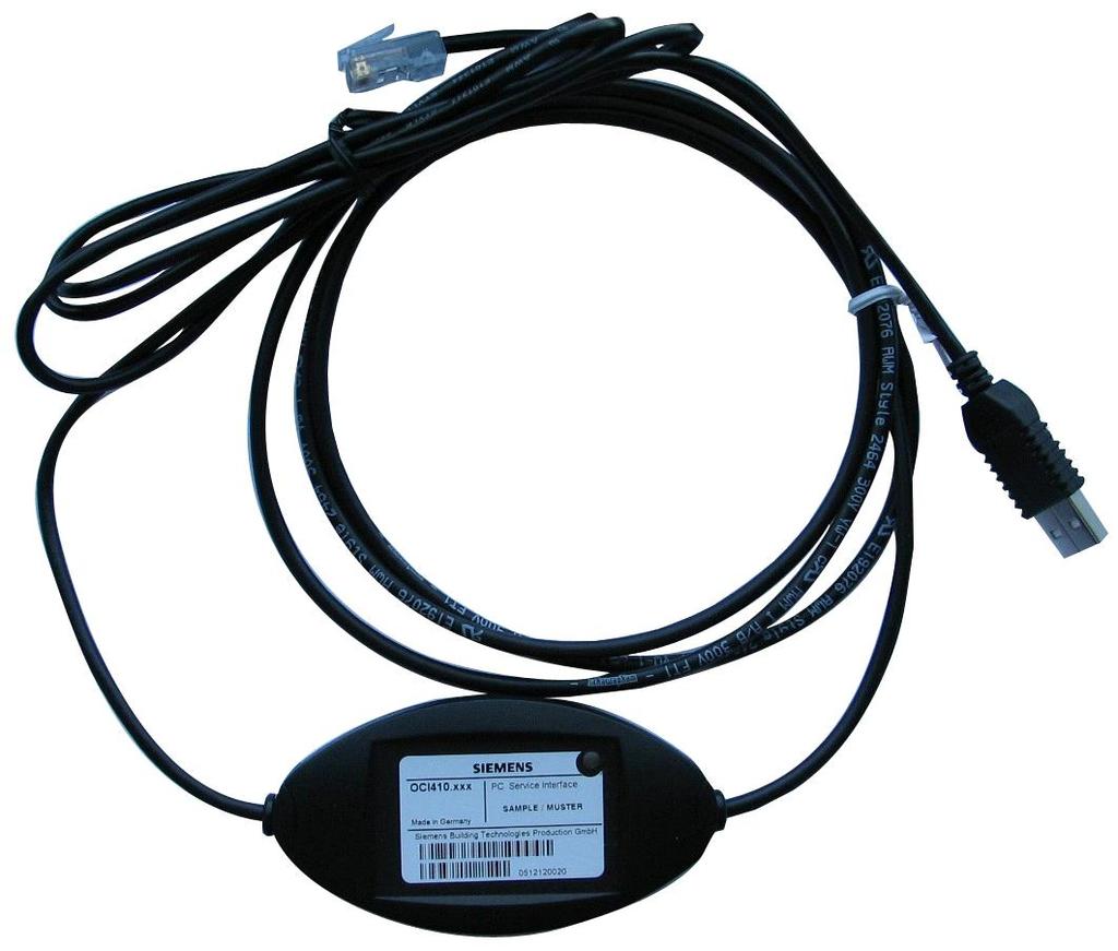 Service tools OCI400 Article no.: BPZ:OCI400 Optical interface between burner control and PC. Facilitates viewing and recording setting parameters on site in connection with the ACS410 software.